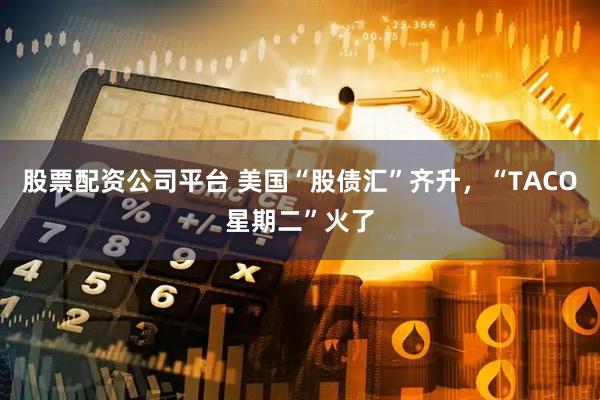 股票配资公司平台 美国“股债汇”齐升，“TACO星期二”火了