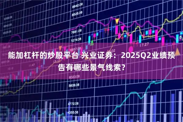 能加杠杆的炒股平台 兴业证券：2025Q2业绩预告有哪些景气线索？
