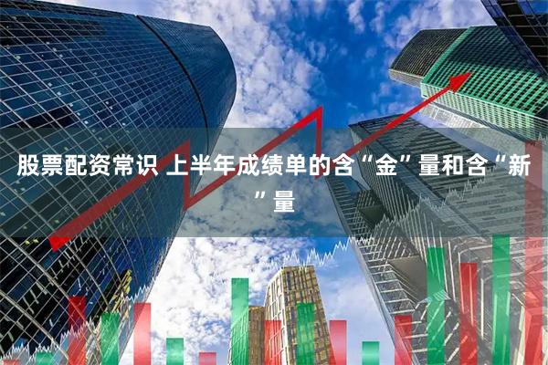 股票配资常识 上半年成绩单的含“金”量和含“新”量